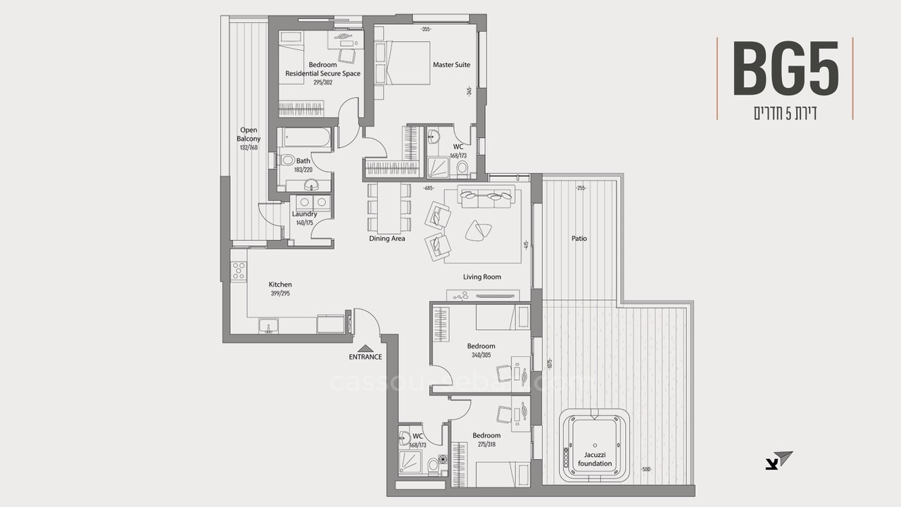 Apartment 4 Rooms Jerusalem Holyland 144-IBL-578