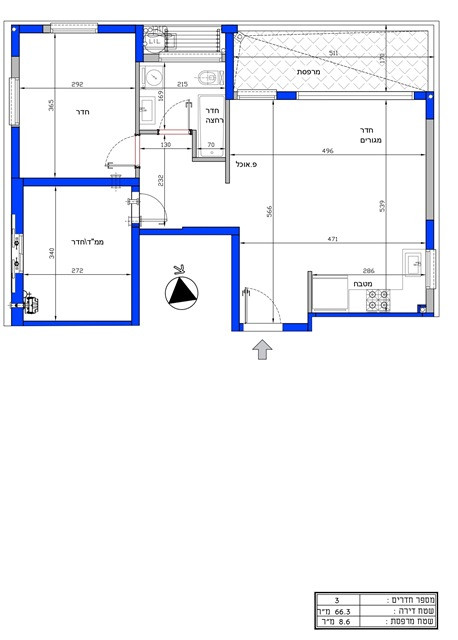 Apartment 3 Rooms Ramat Gan Ramat gan 342-IBL-6276