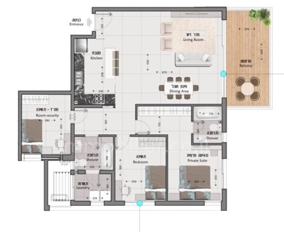 Apartment 4 Rooms Ashdod Marina 511-IBL-1432