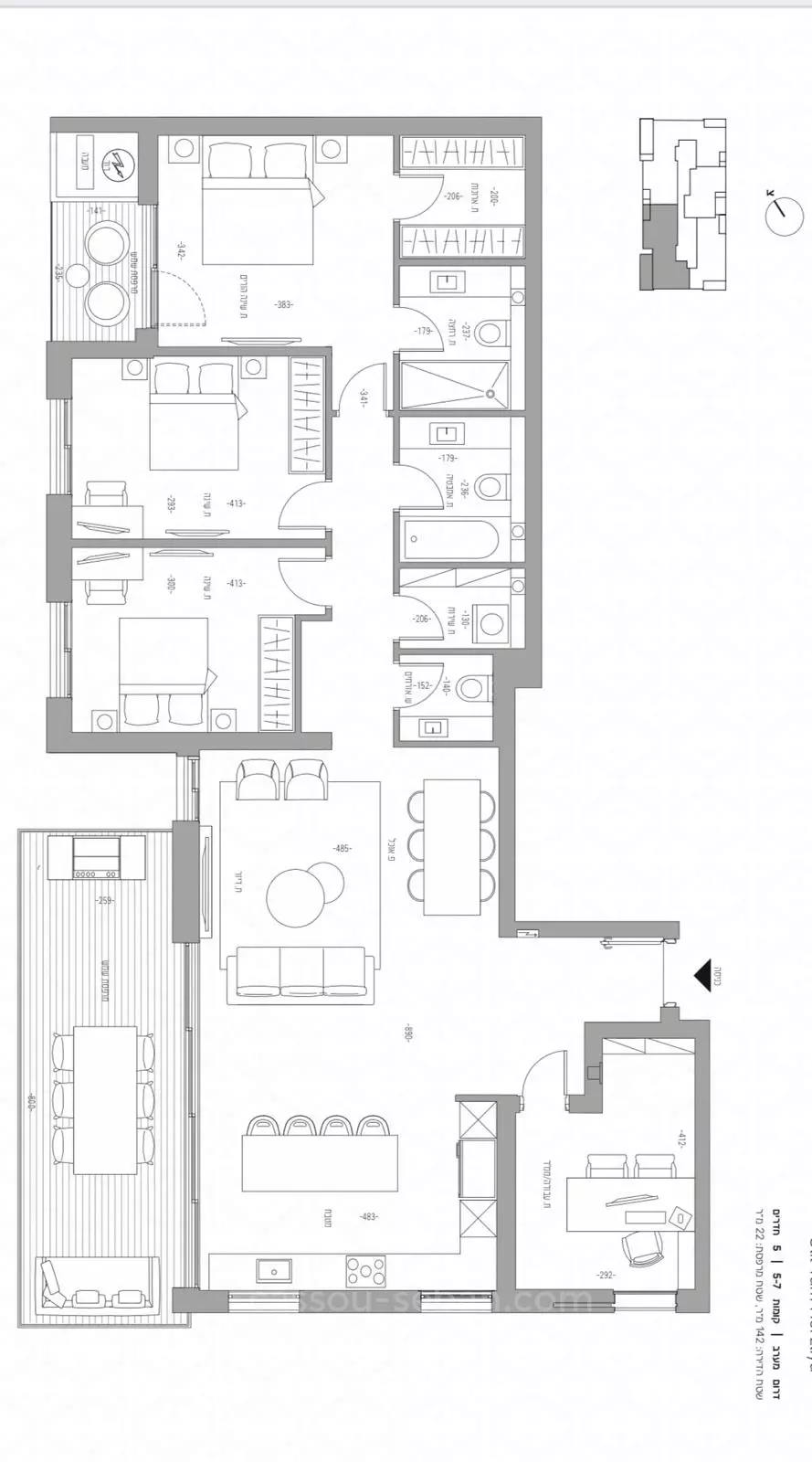 Apartment 5 rooms Herzliya Galil Yam 144-IBL-668