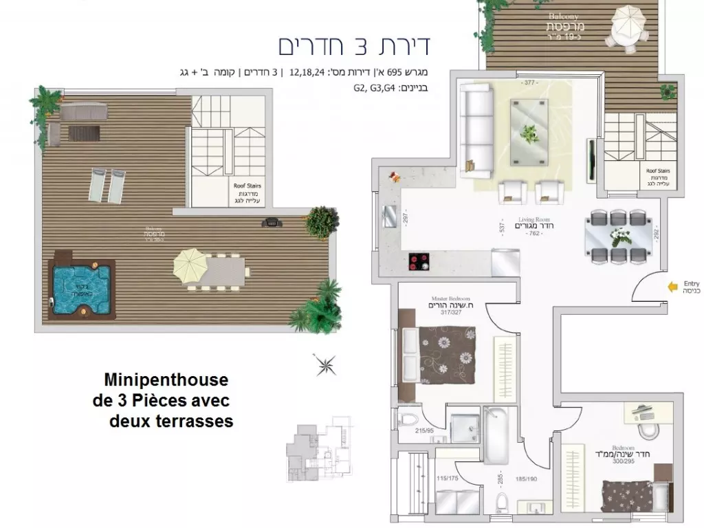 Penthouse 3 rooms Eilat Shachamon 6 288-IBL-339