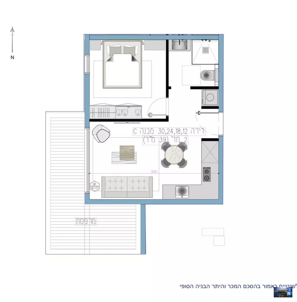 Apartment 2 rooms Eilat Eilat 288-IBL-480