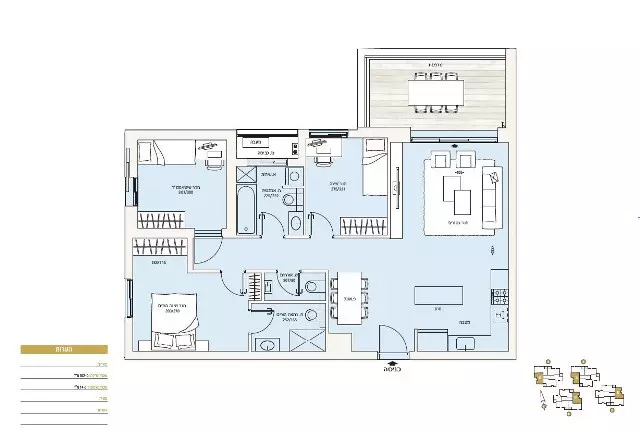 Apartment 3 rooms Herzliya Gan Rachal 342-IBL-6326