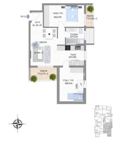 Apartment 3 Rooms Bat yam Bat yam 342-IBL-6335
