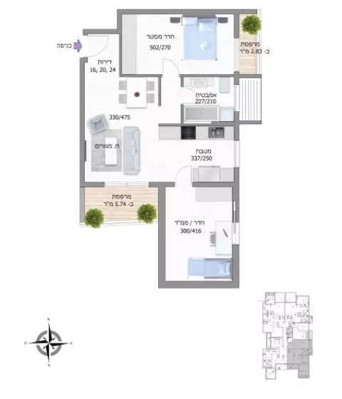 Apartment 3 rooms Bat yam Bat yam 342-IBL-6335