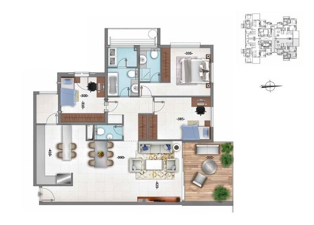 Apartment 4 Rooms Netanya City center 342-IBL-6357