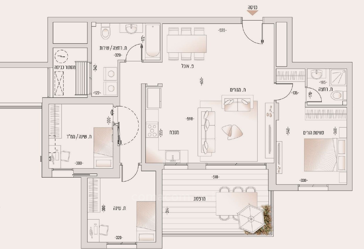 Apartment 4 Rooms Hadera Ein a Yam 342-IBL-6641