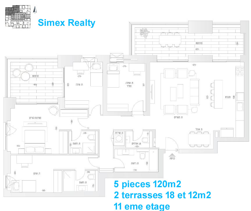 Apartment 5 Rooms Jerusalem Katamon 427-IBL-628