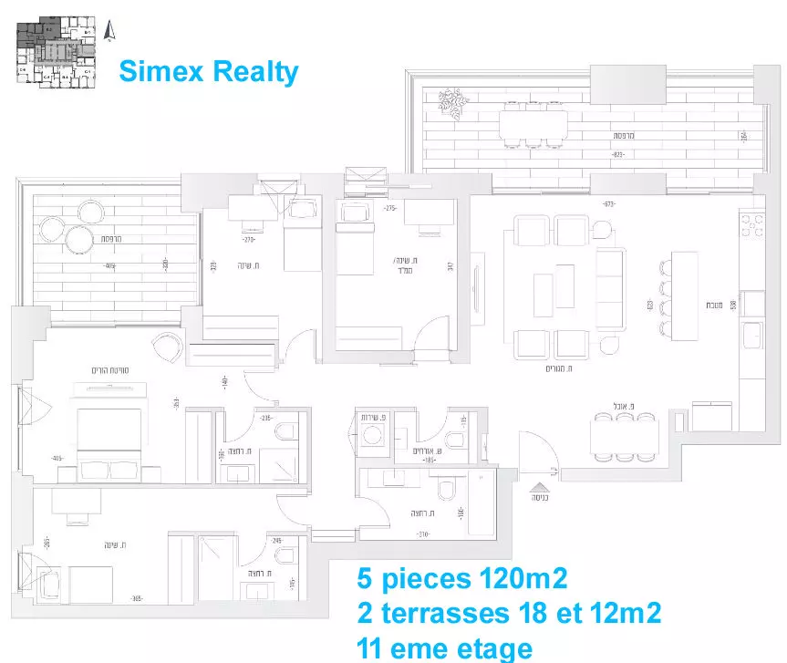 Apartment 5 rooms Jerusalem Katamon 427-IBL-628