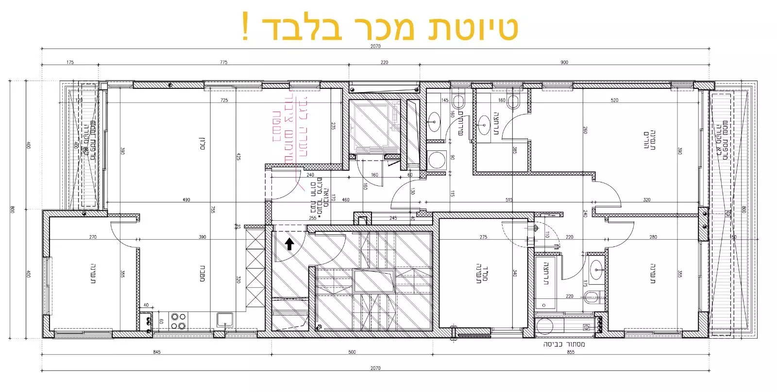 Mini-Penthouse 5 rooms Tel Aviv City center 457-IBL-1027