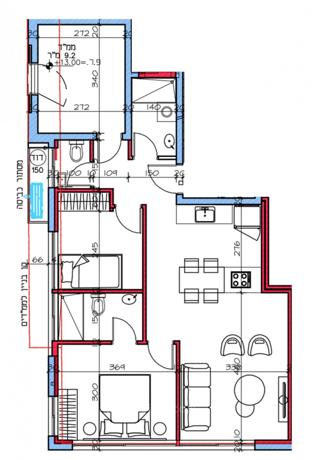 Apartment 3.5 Rooms Tel Aviv Habima 457-IBL-1031