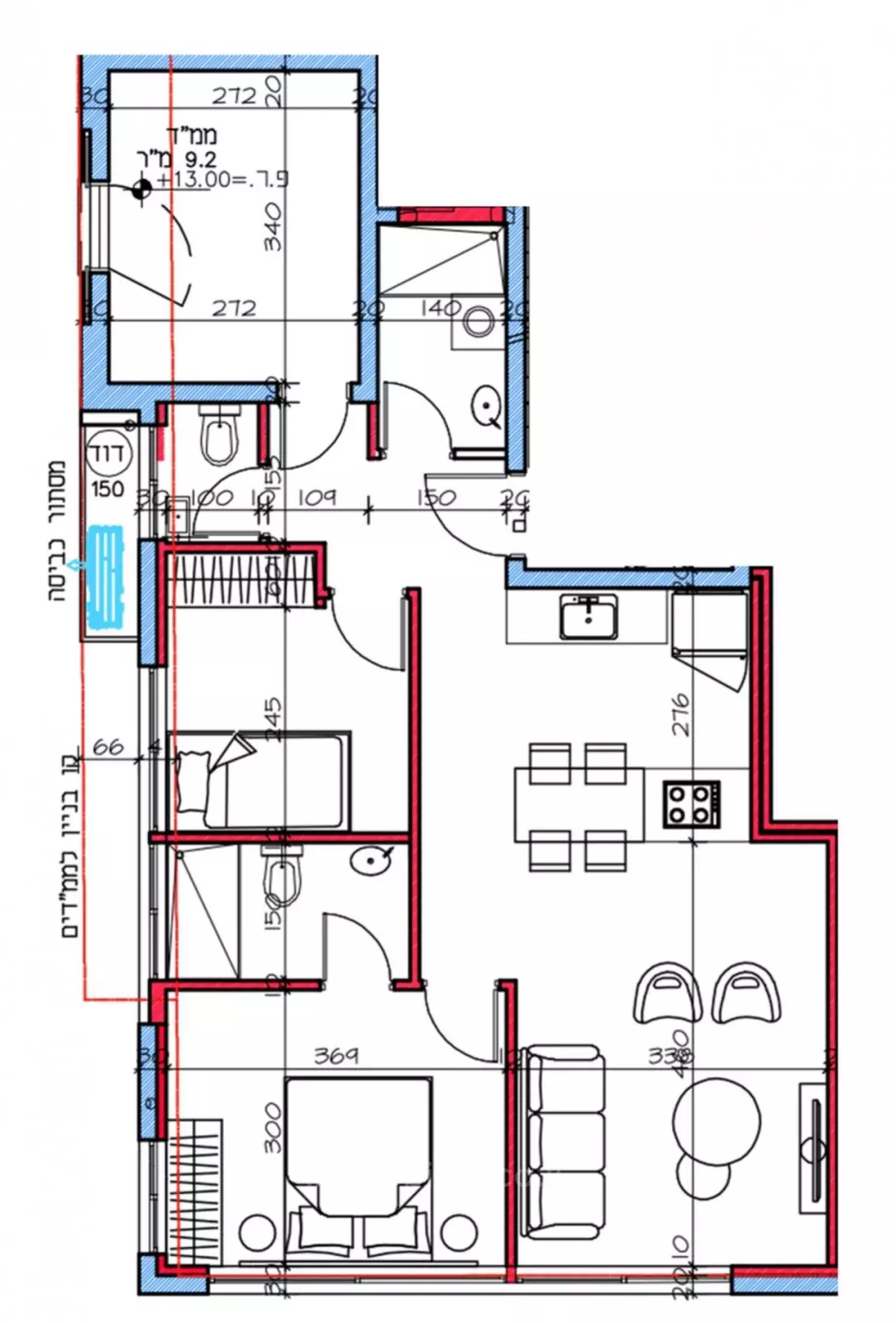 Apartment 3.5 rooms Tel Aviv Habima 457-IBL-1031