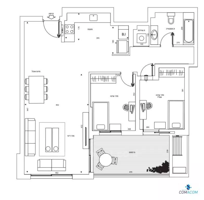 Apartment 4 rooms Ashdod Dalet 511-IBL-1096