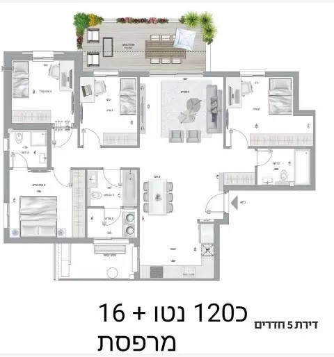 Apartment 3 rooms Beer Sheva Other 511-IBL-1385