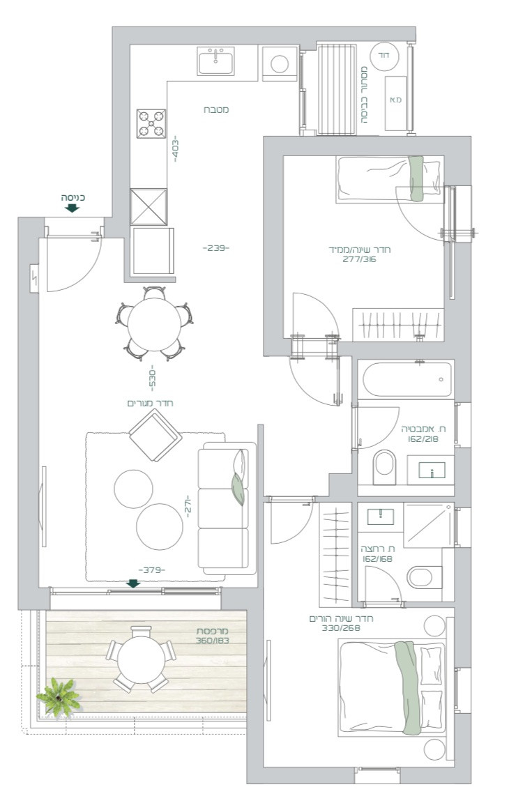 Apartment 3 Rooms Bat yam Bat yam 511-IBL-1644