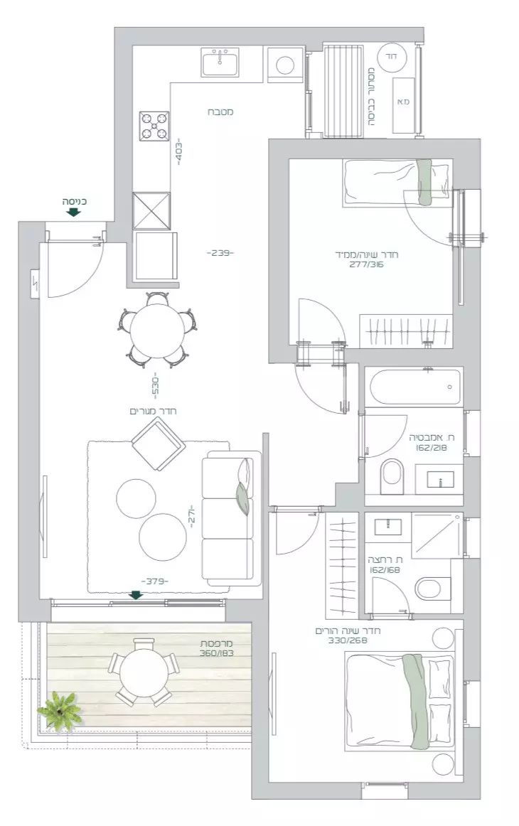 Apartment 3 rooms Bat yam Bat yam 511-IBL-1644