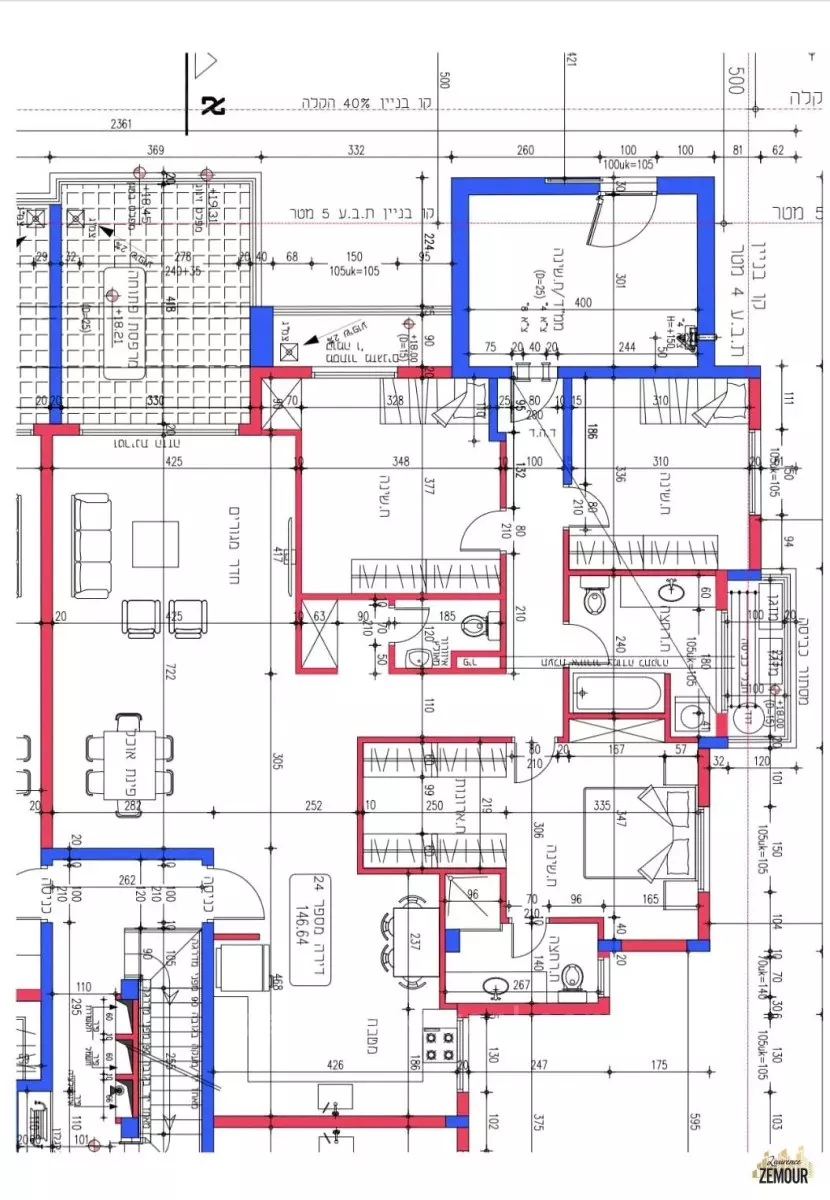 Apartment 5 Rooms Raanana Near Yad Labanim 60-IBL-1355