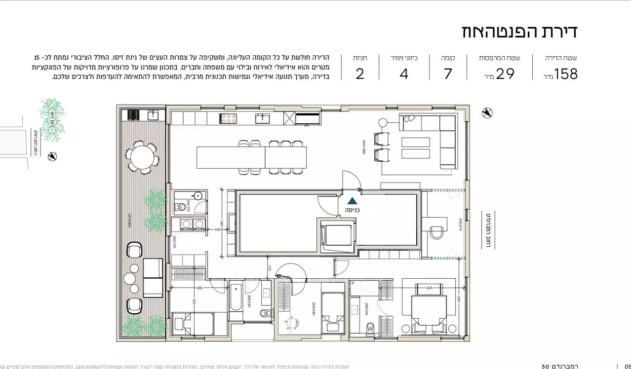 Penthouse 4 Rooms Tel Aviv quarter of the sea 601-IBL-38